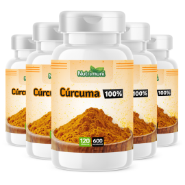 Crcuma 100% Pura - 600 Cpsulas de 600mg (5 potes de 120 cps)