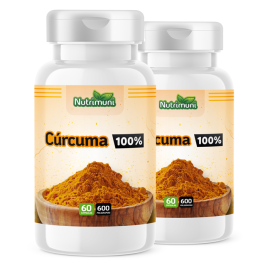 Crcuma 100% Pura - 120 Cpsulas de 600mg (2 potes de 60 cps)